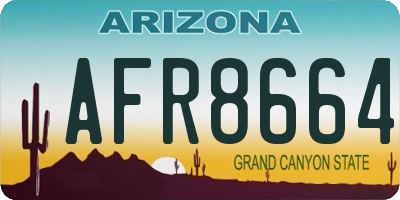 AZ license plate AFR8664
