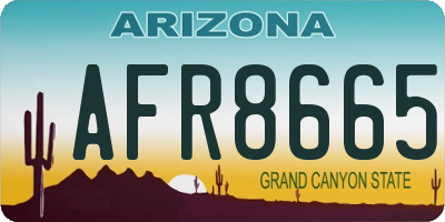 AZ license plate AFR8665