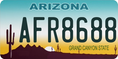 AZ license plate AFR8688