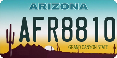 AZ license plate AFR8810