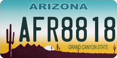 AZ license plate AFR8818