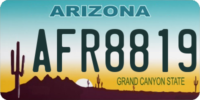 AZ license plate AFR8819