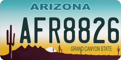 AZ license plate AFR8826