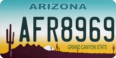 AZ license plate AFR8969