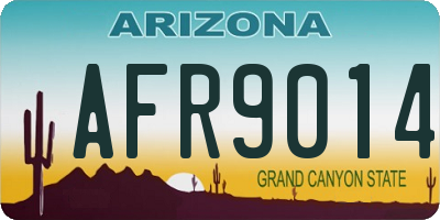 AZ license plate AFR9014