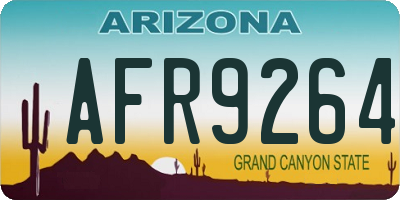 AZ license plate AFR9264