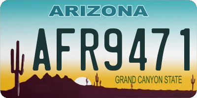 AZ license plate AFR9471