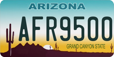 AZ license plate AFR9500
