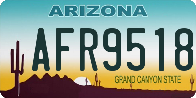 AZ license plate AFR9518