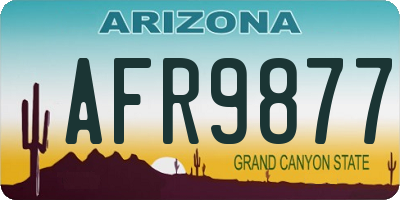 AZ license plate AFR9877