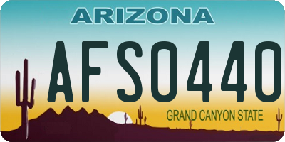 AZ license plate AFS0440
