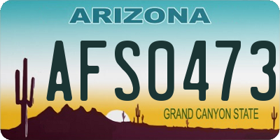 AZ license plate AFS0473
