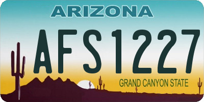 AZ license plate AFS1227