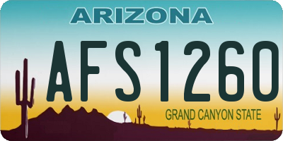 AZ license plate AFS1260