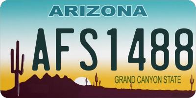 AZ license plate AFS1488