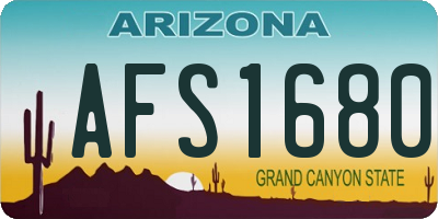 AZ license plate AFS1680
