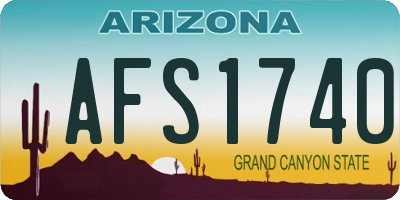 AZ license plate AFS1740