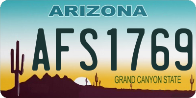 AZ license plate AFS1769