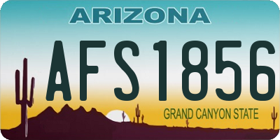 AZ license plate AFS1856