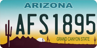 AZ license plate AFS1895