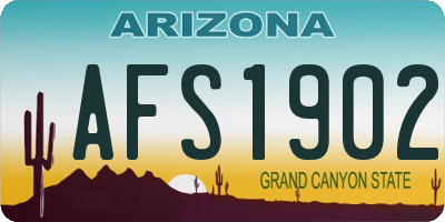 AZ license plate AFS1902