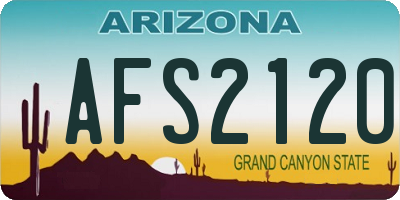 AZ license plate AFS2120