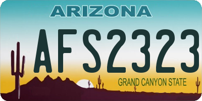 AZ license plate AFS2323