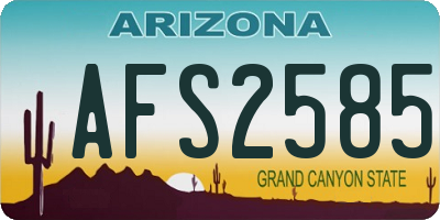 AZ license plate AFS2585