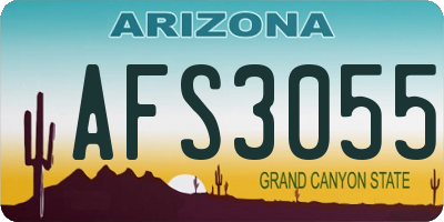 AZ license plate AFS3055