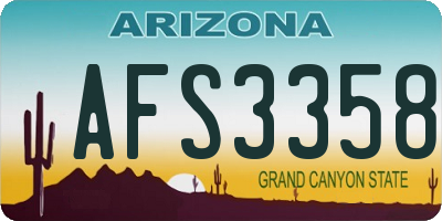 AZ license plate AFS3358
