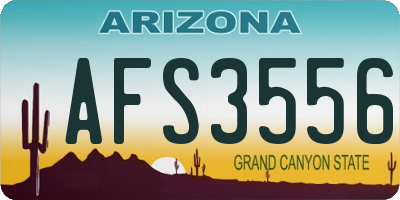 AZ license plate AFS3556