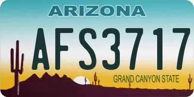 AZ license plate AFS3717