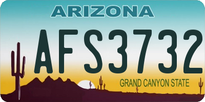AZ license plate AFS3732