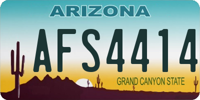 AZ license plate AFS4414