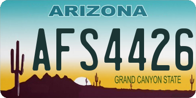 AZ license plate AFS4426