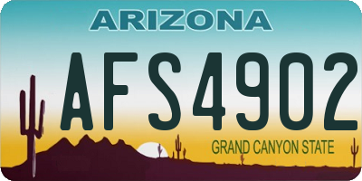AZ license plate AFS4902