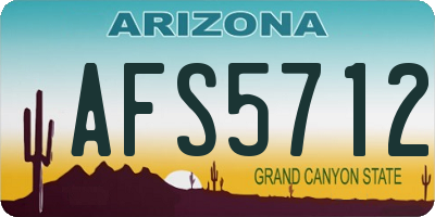 AZ license plate AFS5712