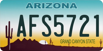 AZ license plate AFS5721