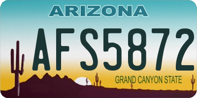 AZ license plate AFS5872