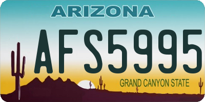 AZ license plate AFS5995