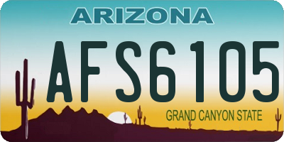 AZ license plate AFS6105