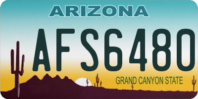 AZ license plate AFS6480