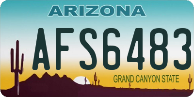 AZ license plate AFS6483