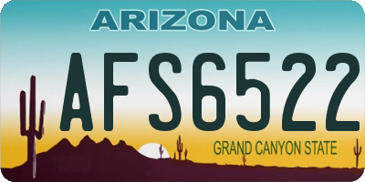 AZ license plate AFS6522