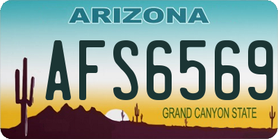 AZ license plate AFS6569