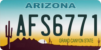 AZ license plate AFS6771