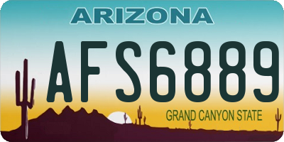 AZ license plate AFS6889