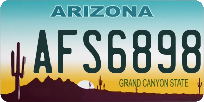 AZ license plate AFS6898
