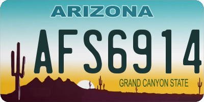 AZ license plate AFS6914