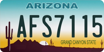 AZ license plate AFS7115